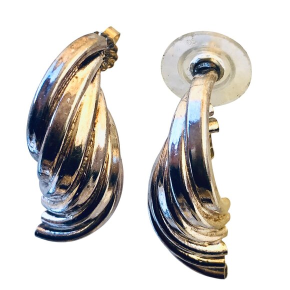 Vintage Silver Earrings Posts for Pierced Ears - Picture 11 of 12